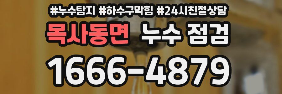 목사동면 누수 점검
