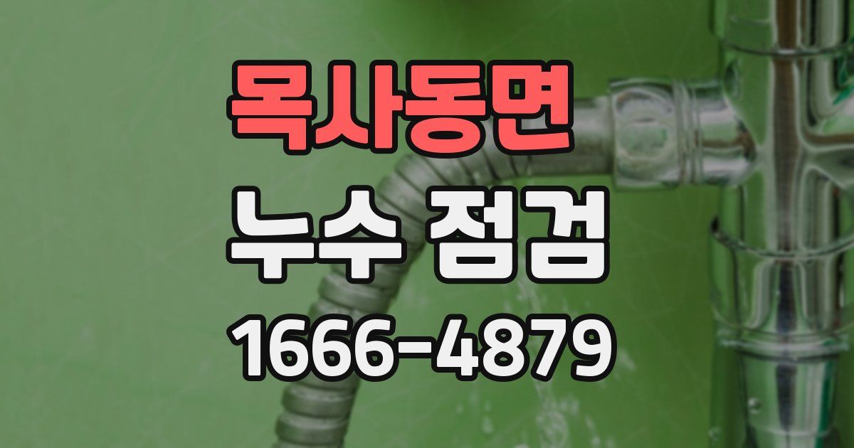목사동면 누수 점검