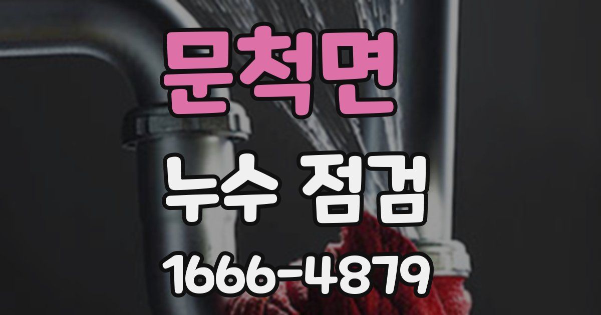 문척면 누수 점검