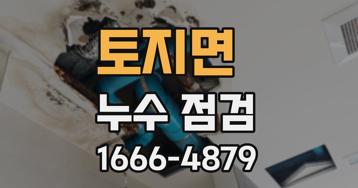 토지면 누수 점검