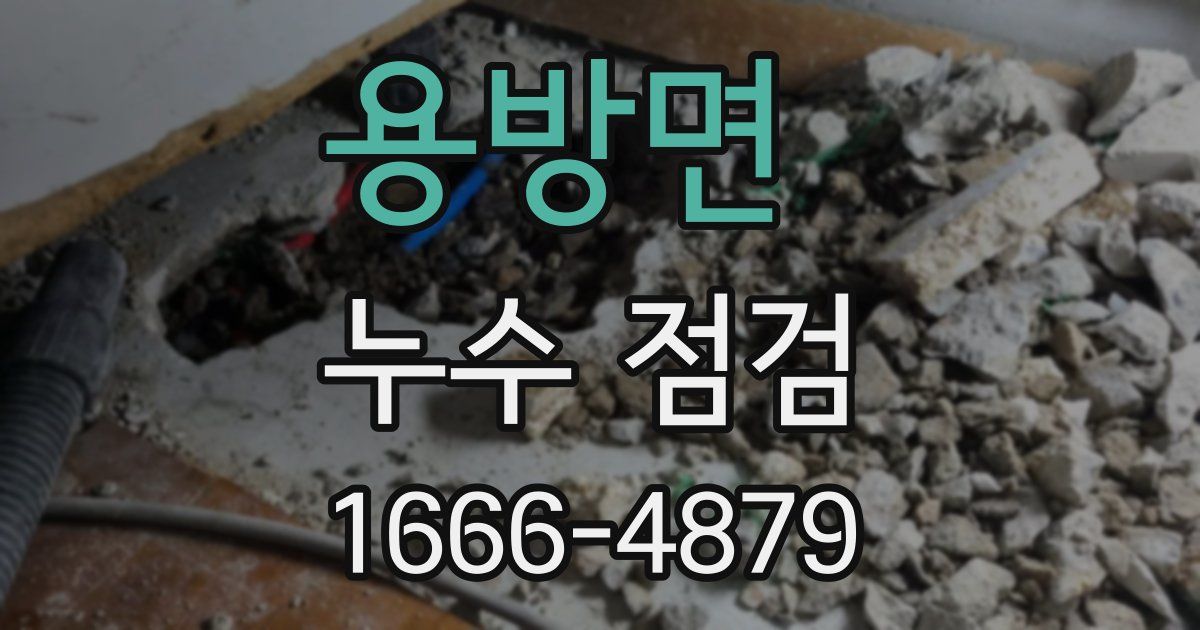 용방면 누수 점검