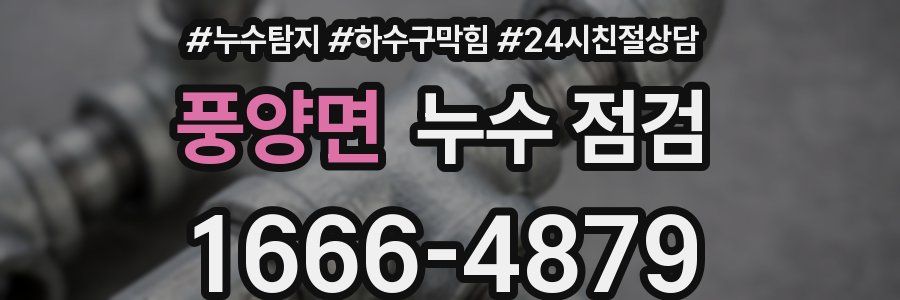풍양면 누수 점검