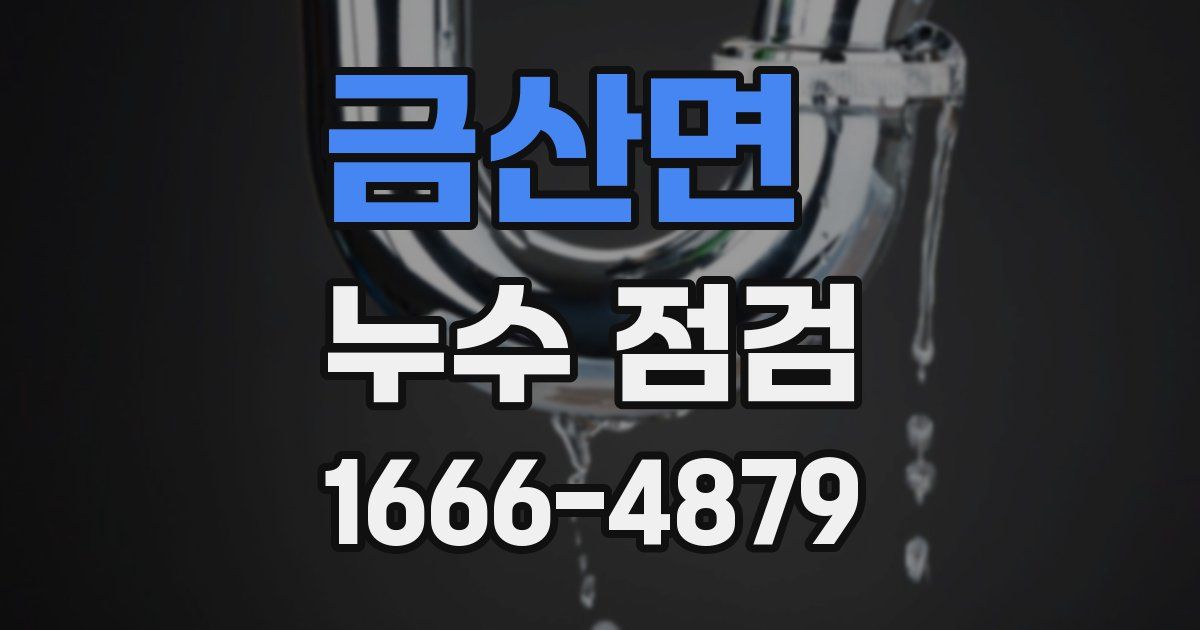 금산면 누수 점검