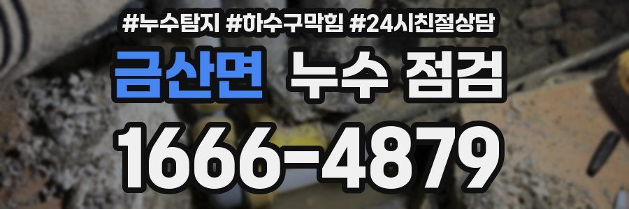 금산면 누수 점검