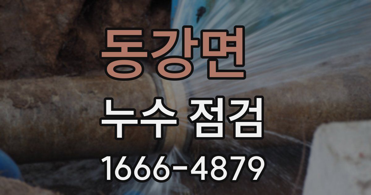 동강면 누수 점검