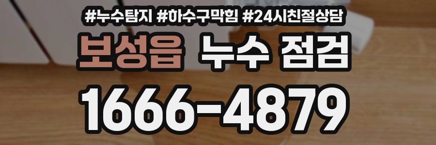 보성읍 누수 점검