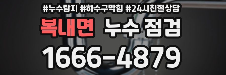 복내면 누수 점검