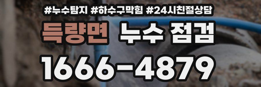 득량면 누수 점검