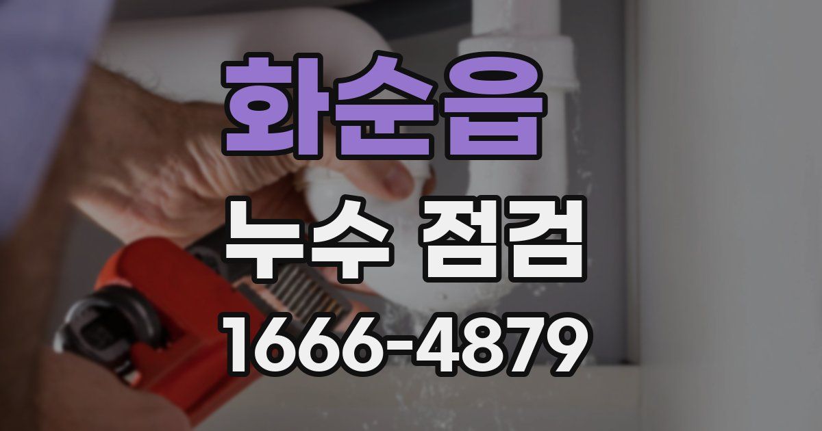 화순읍 누수 점검