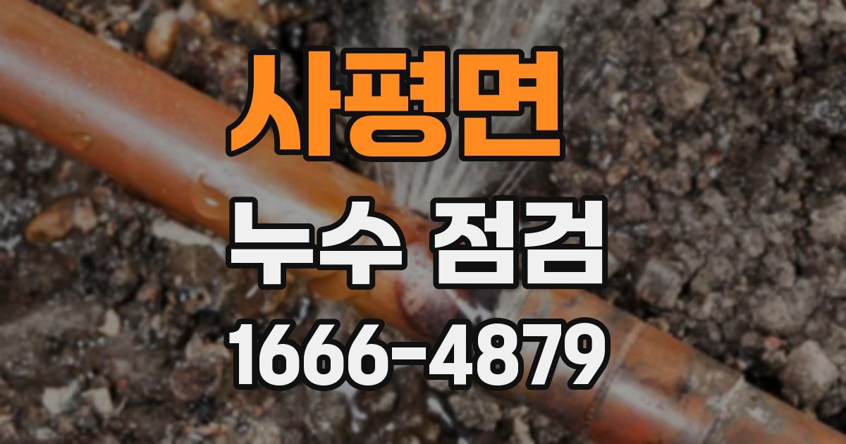 사평면 누수 점검