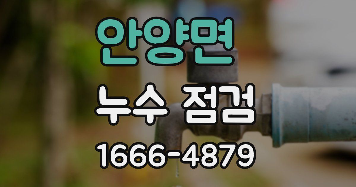 안양면 누수 점검