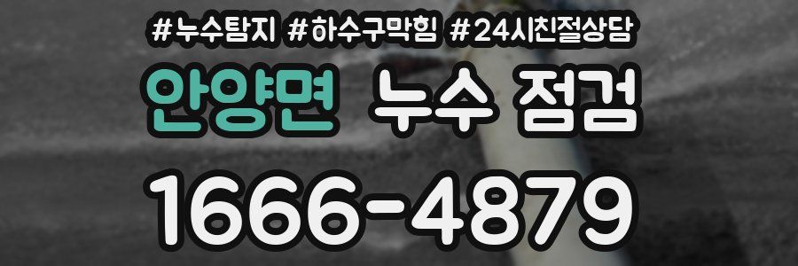 안양면 누수 점검
