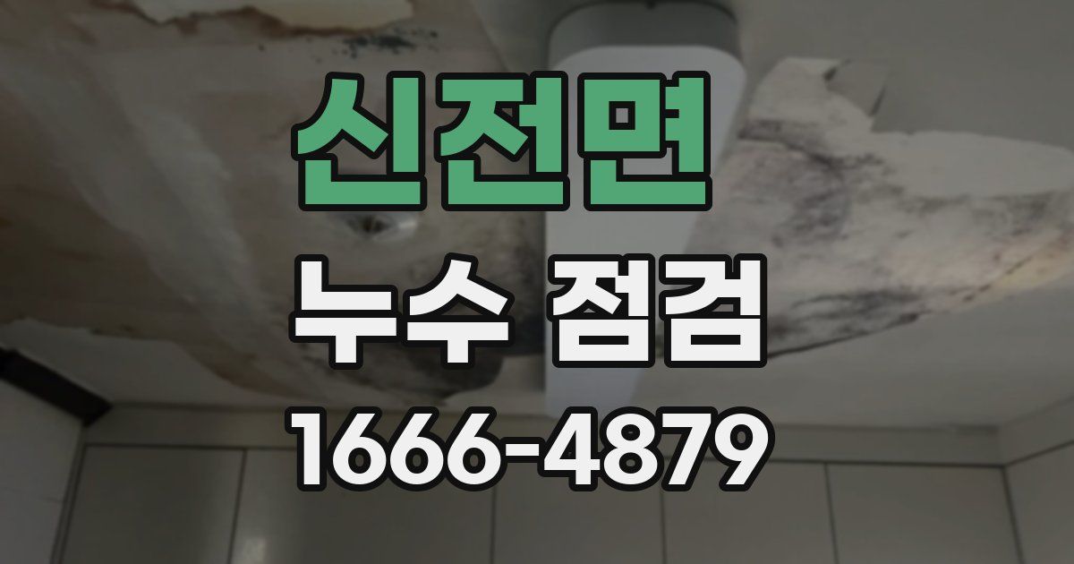 신전면 누수 점검