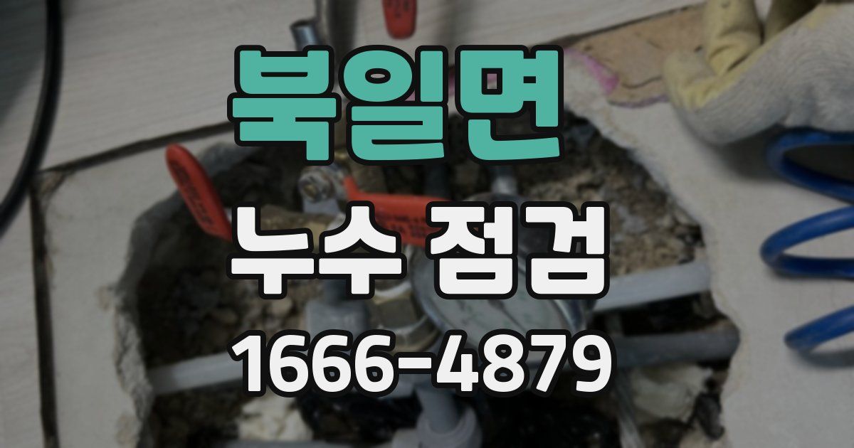 북일면 누수 점검