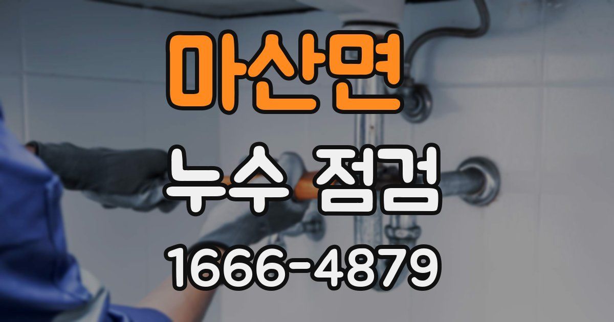 마산면 누수 점검