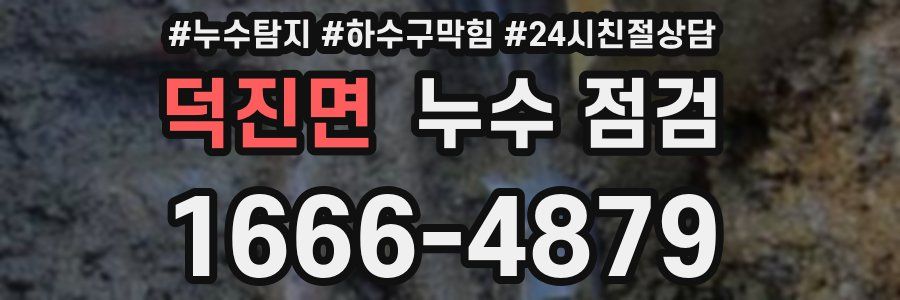 덕진면 누수 점검