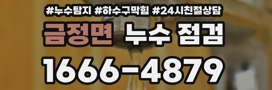 금정면 누수 점검