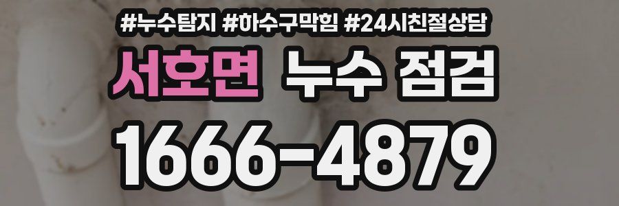 서호면 누수 점검