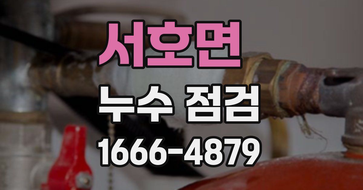 서호면 누수 점검