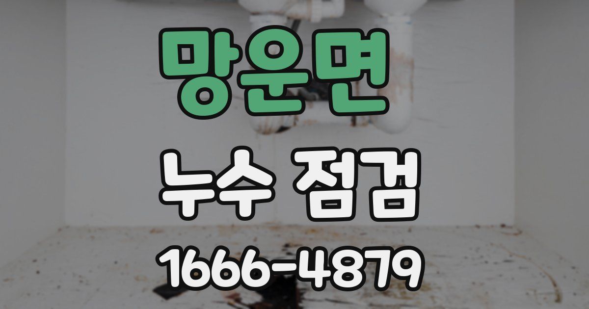 망운면 누수 점검