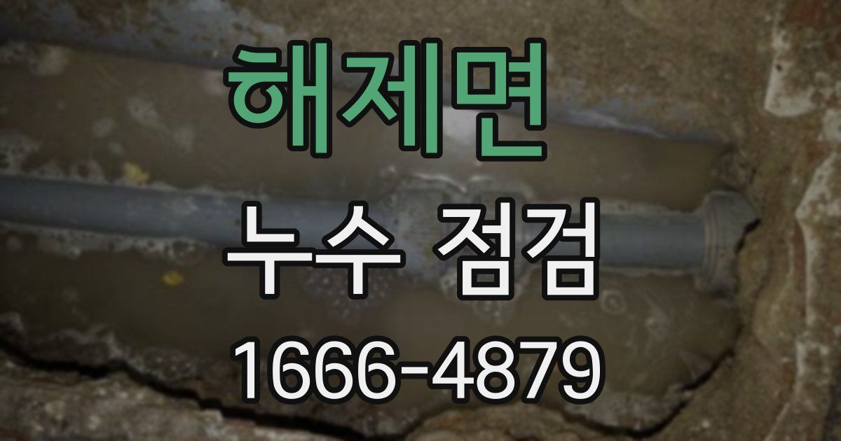 해제면 누수 점검