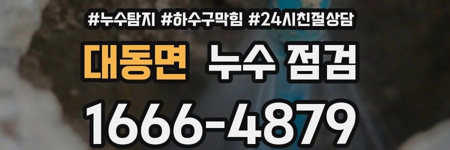 대동면 누수 점검