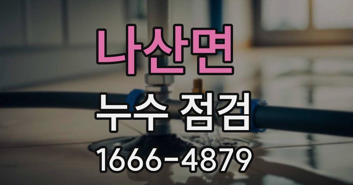 나산면 누수 점검