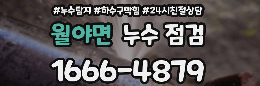 월야면 누수 점검