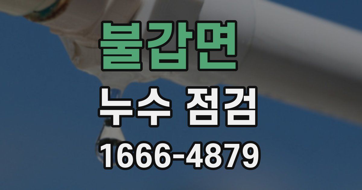 불갑면 누수 점검