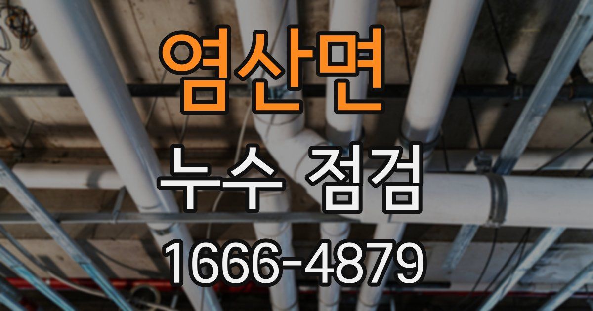 염산면 누수 점검