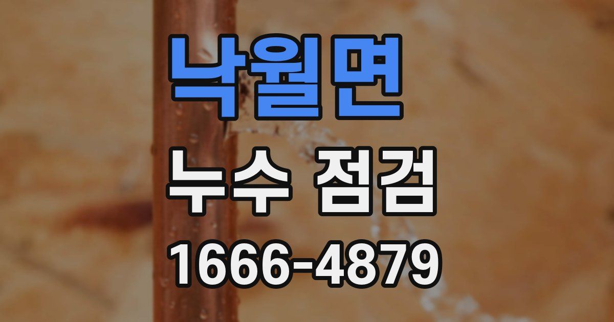 낙월면 누수 점검