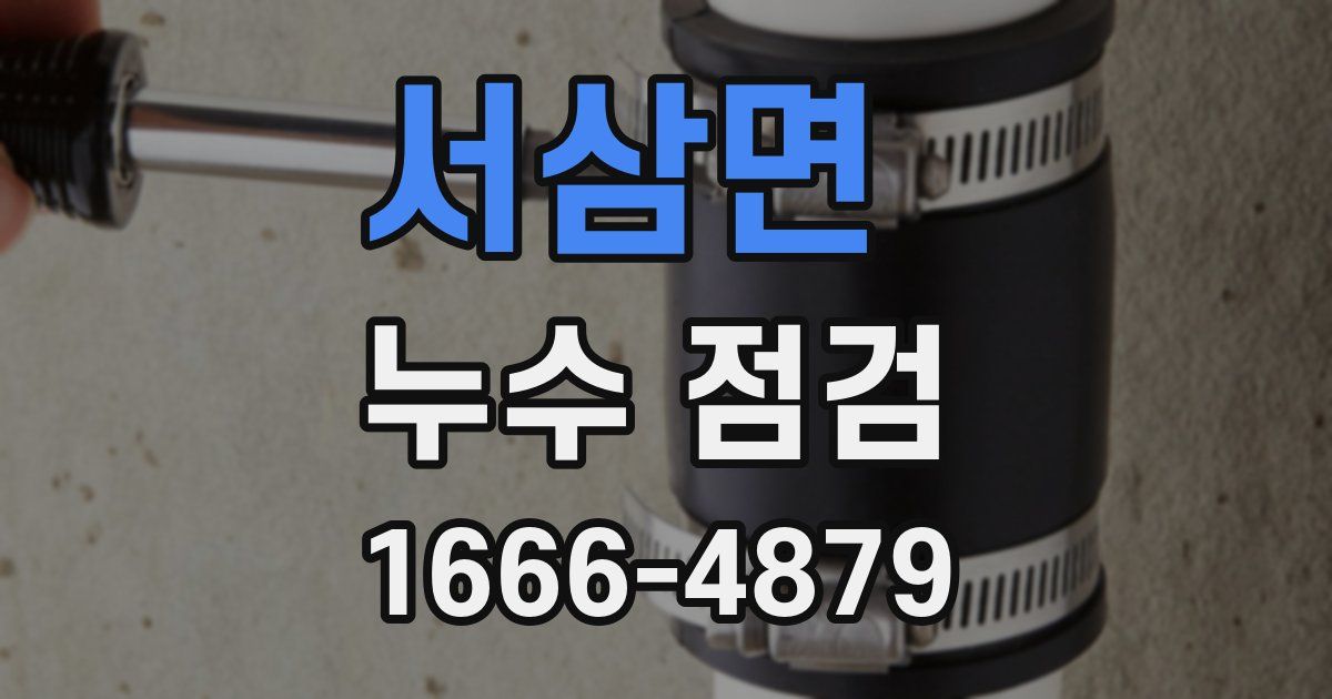 서삼면 누수 점검