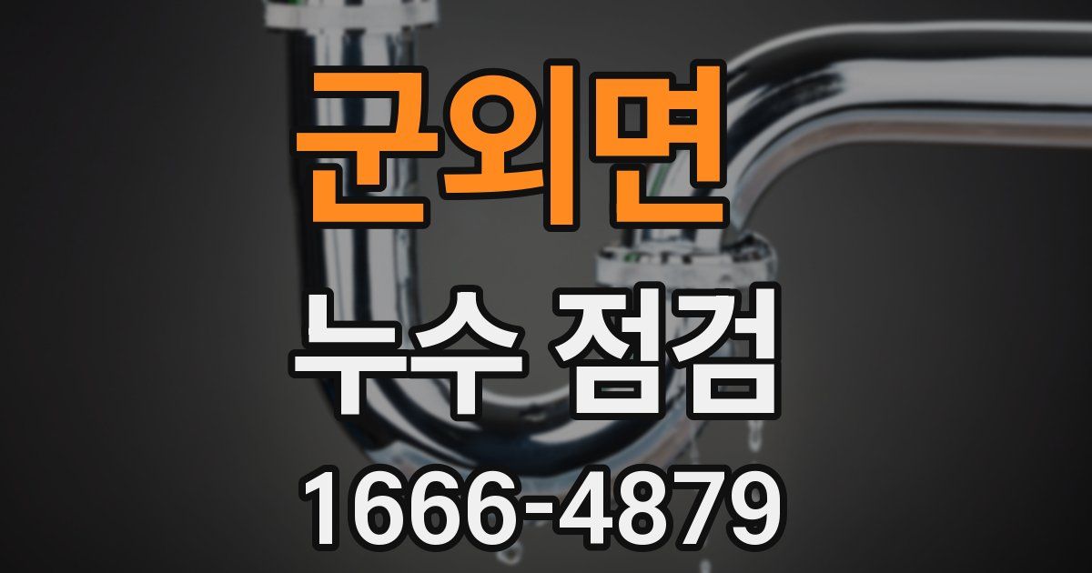 군외면 누수 점검