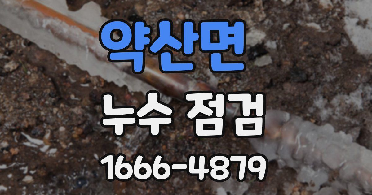 약산면 누수 점검
