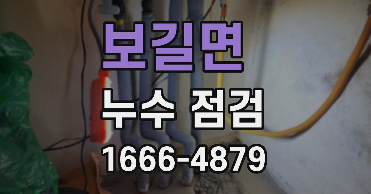 보길면 누수 점검