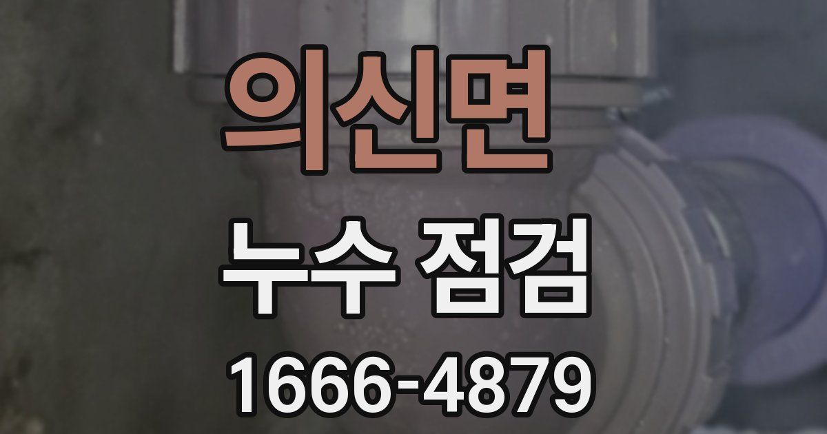 의신면 누수 점검