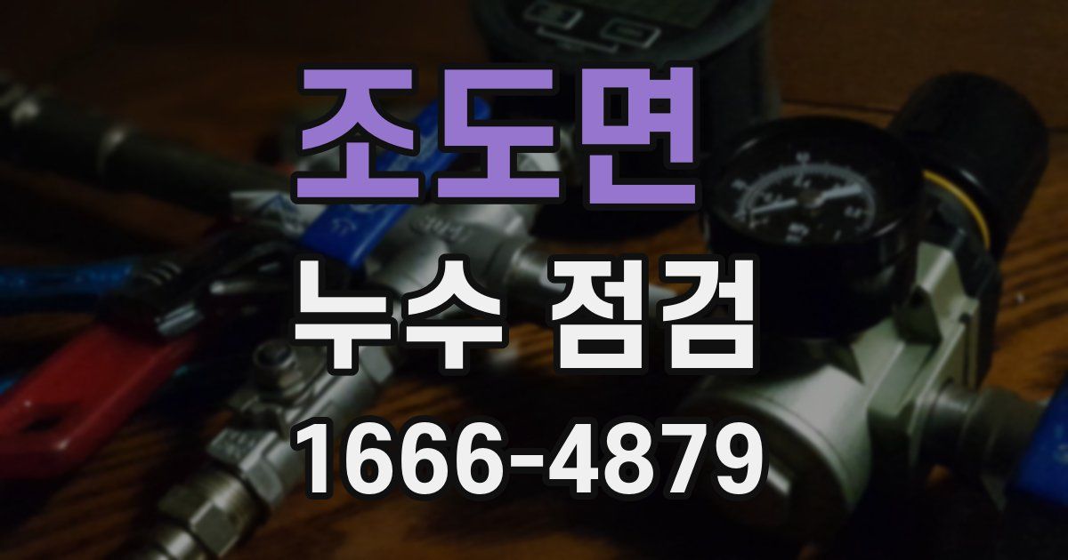 조도면 누수 점검