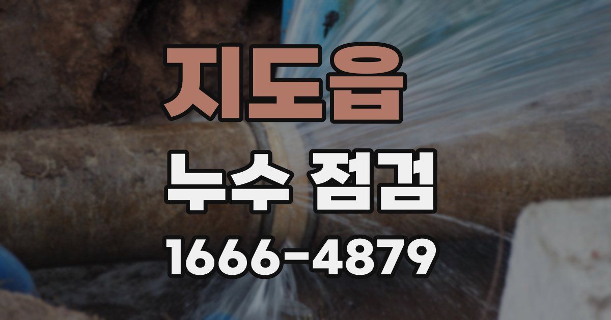 지도읍 누수 점검