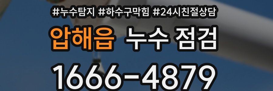 압해읍 누수 점검