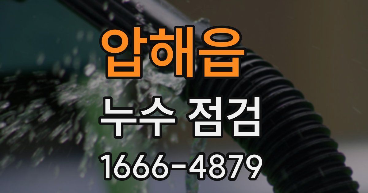 압해읍 누수 점검