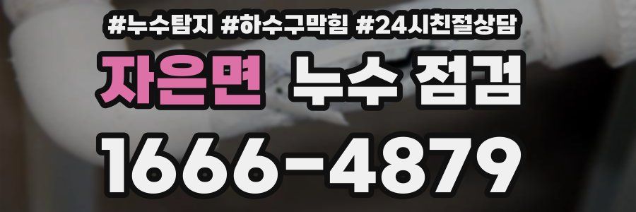 자은면 누수 점검
