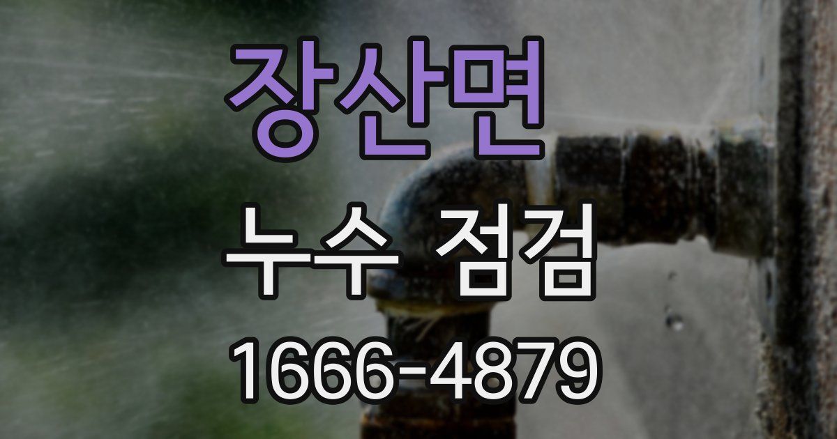 장산면 누수 점검