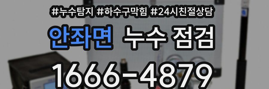 안좌면 누수 점검