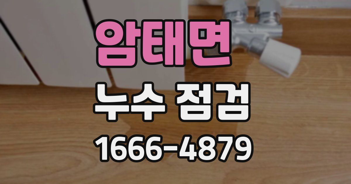 암태면 누수 점검