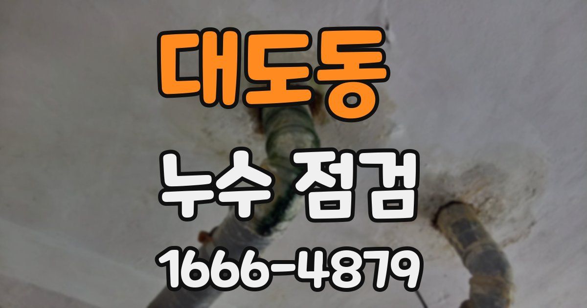 대도동 누수 점검