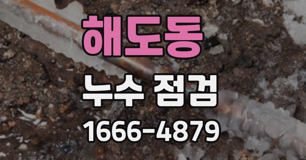 해도동 누수 점검