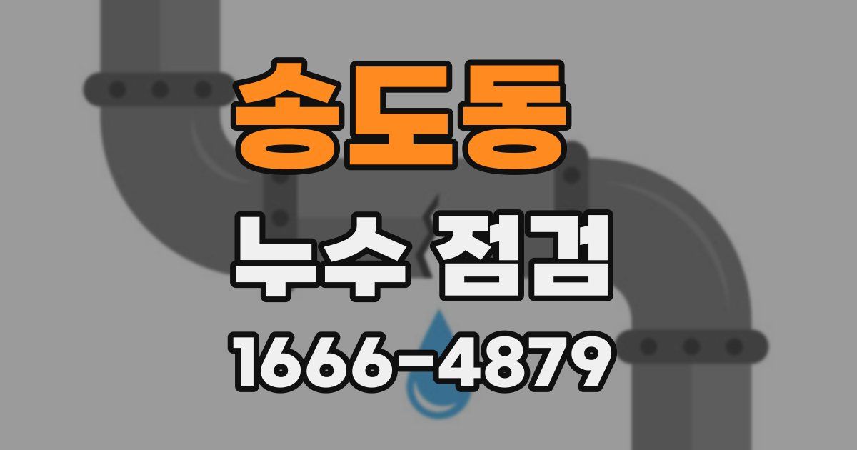 송도동 누수 점검