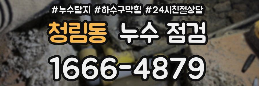 청림동 누수 점검