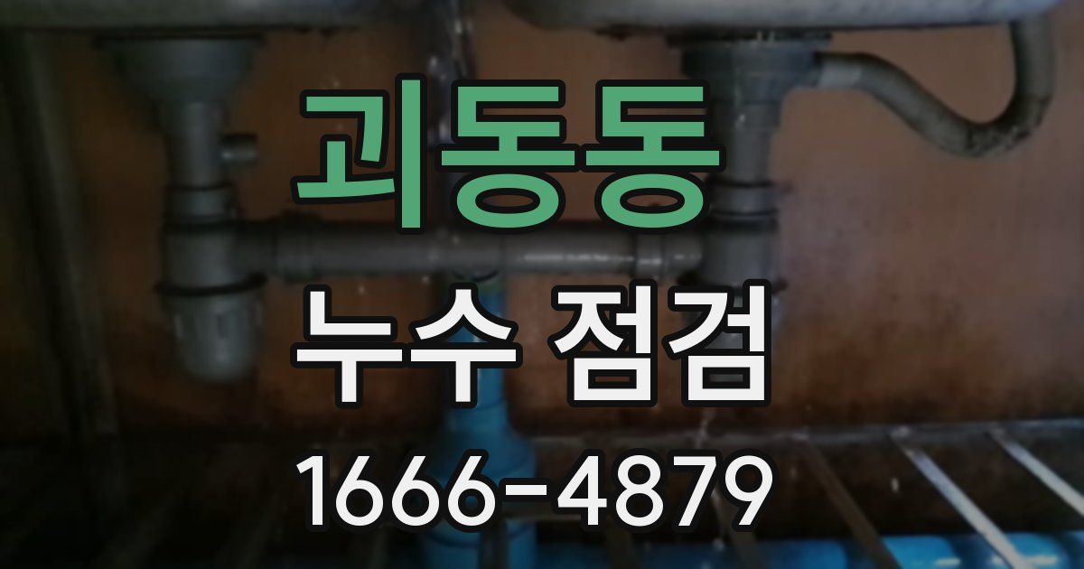 괴동동 누수 점검