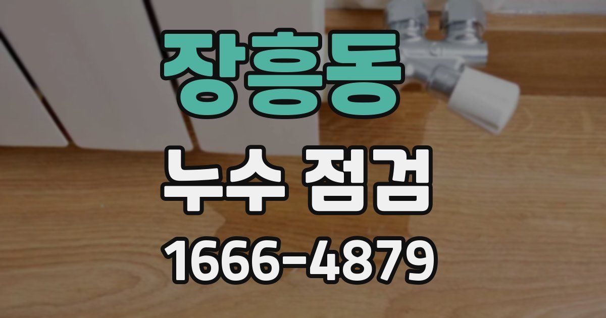 장흥동 누수 점검
